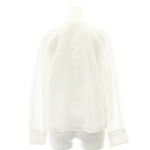 DRESSTERIOR リバーレースブラウス シャツ 長袖 36 S 白 ホワイト
