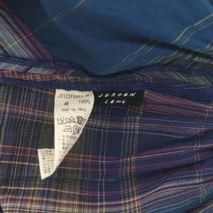 JURGEN LEHL ウエストゴム スカート ロング丈 ミモレ丈 チェック柄 コットン M マルチカラー