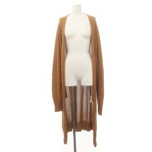 Deuxieme Classe longカーディガン 長袖 ニット ロング 茶 ブラウン /MI OS