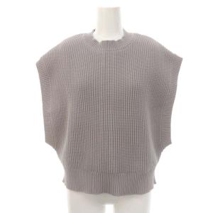 23AW エアーストレッチニットベスト プルオーバー クルーネック 38 M グレー