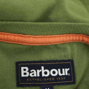 Barbour コットン Barbour刺繍 ハーフスリーブ Tシャツ プルオーバー 半袖 M カーキ SH