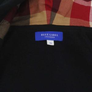 BLUE LABEL CRESTBRIDGE ロゴ刺繍 ジップパーカー 長袖 38 黒 ブラック