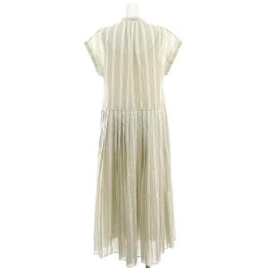 ebure 22SS オーガニックシアーコットン バンドカラーワンピース ロング 36 S ベージュ /SY OS