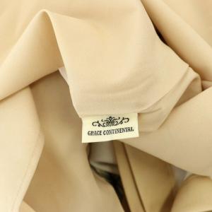 GRACE CONTINENTAL 22AW フラワープリントバイカラードレス ひざ丈 半袖 バックファスナー 38 M マルチカラー