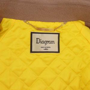 Diagram GRACE CONTINENTAL バックフリル Pコート ピーコート ミドル丈 アウター 38 ベージュ