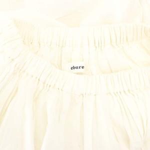 ebure 22SS コットンボリュームギャザースカート ロング丈 マキシ丈 フレア 36 S オフホワイト