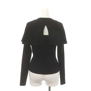 SNIDEL 22AW Sustaina 2way ケープニットプルオーバー セーター リブ 長袖 F 黒 ブラック