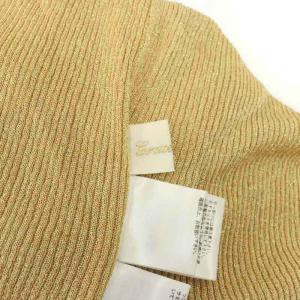 Grace Class 24SS ラメシアーリブニットトップ トップス カットソー 長袖 36 ベージュ /HK OS