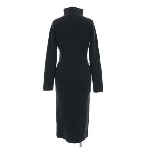 ニットワンピース カシミヤ タートルネック 34 ブラック（2024/08/03  