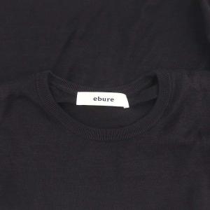 ebure ノースリーブニット カットソー シルク シアー チャコールグレー