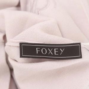 FOXEY BOUTIQUE ELIZE CARDIGAN カーディガン ニット 長袖 ロゴ刺繍 ジップアップ シルク混 カシミヤ混 40 ピンク 43426