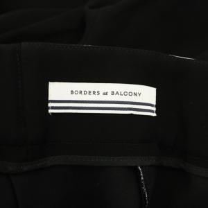 BORDERS at BALCONY TAPERED PANTS パンツ テーパード イージー ボーダー 36 黒 ブラック 白 ホワイト