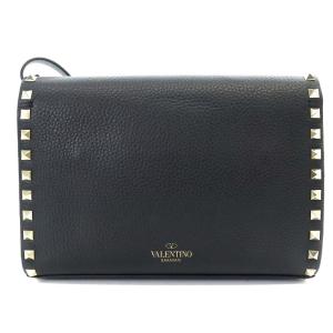 VALENTINO ショルダーバッグ ロックスタッズ レザー ブラック