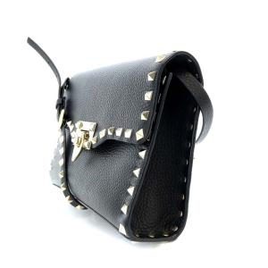 VALENTINO ショルダーバッグ ロックスタッズ レザー ブラック