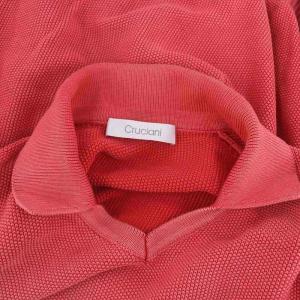 Cruciani コットン スキッパーニット ニットシャツ 長袖 50 ピンク