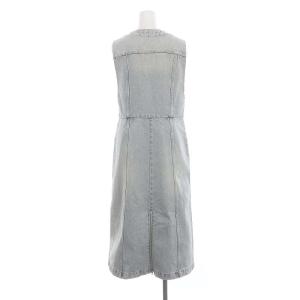 BORDERS at BALCONY 23SS DENIM JUMPER SKIRT ワンピース デニム ロング ノースリーブ 38