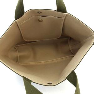 Hervé Chapelier 704GP コーテッドキャンバス スクエアトートM ハンドバッグ ムース×ムース