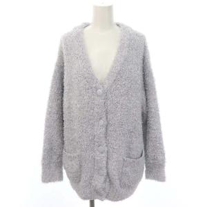 22AW メランジジェラートカーディガン ニット 長袖 Vネック フロントボタン F アイスブルー