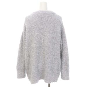 gelato pique 22AW メランジジェラートカーディガン ニット 長袖 Vネック フロントボタン F アイスブルー