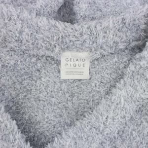 gelato pique 22AW メランジジェラートカーディガン ニット 長袖 Vネック フロントボタン F アイスブルー