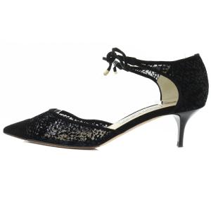 JIMMY CHOO リボン パンプス ピンヒール ポインテッドトゥ 36.5 ブラック