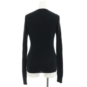 Drawer 18G カシミヤシルク リブニット セーター 長袖 2 黒 ブラック