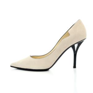 JIMMY CHOO パンプス ポインテッドトゥ ハイヒール スエード スエード 41 28cm ベージュ