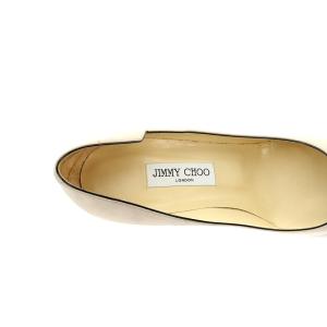 JIMMY CHOO パンプス ポインテッドトゥ ハイヒール スエード スエード 41 28cm ベージュ