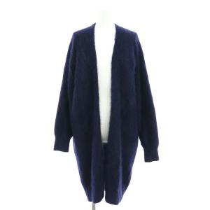 FURKNITカーディガン2 長袖 フロントオープン ウール F 紺 ネイビー