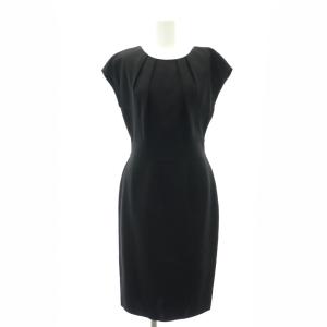 AGNONA ワンピーススーツ セットアップ ジャケット ロングノースリーブ タイト 42 黒 ブラック