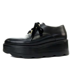 PRADA ドレスシューズ プラットフォーム 37 ブラック