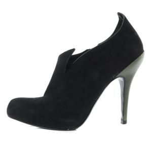 スエード ブーティ ピンヒール 36 23cm 黒 ブラック