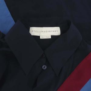 STELLA McCARTNEY オーバーサイズシャツ ブラウス 長袖 フロントボタン シルク 38 S マルチカラー