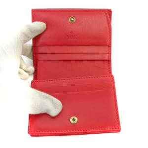 GUCCI GGマーモント 二つ折り コンパクトウォレット レッド 466492