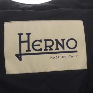 HERNO PI0831D 39601 レイヤーデザインダウンコート 切替 ナイロン 40 ブラック 
