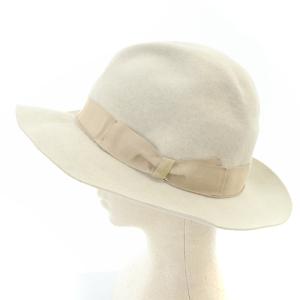 Borsalino 帽子 中折れフェルトハット 59cm べージュ
