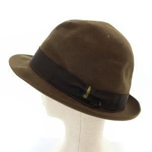 Borsalino BEY 中折れ フェルトハット 帽子 61cm 茶色 ブラウン