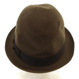 Borsalino BEY 中折れ フェルトハット 帽子 61cm 茶色 ブラウン