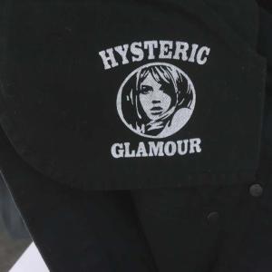 HYSTERIC GLAMOUR パッチリメイク スリムデニムパンツ ジーンズ ジップフライ コットン 28 S 黒 ブラック