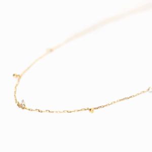 AHKAH 21SS ビンドゥサリーネックレス Au750 K18 ダイヤモンド 0.09ct イエローゴールド