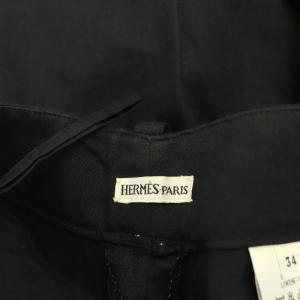 HERMES マルジェラ期 リネン パンツ  34 ブラック