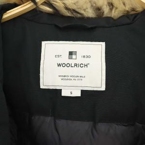 WOOLRICH SHORT ARCTIC PARKA ダウンジャケット アークティックパーカ ジップアップ アウター ラクーンファー S 黒