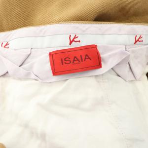 ISAIA コットンパンツ テーパード ロールアップ 茶 ブラウン