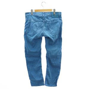 JACOB COHEN STYLE613 デニムパンツ テーパード リネン混 ボタンフライ 33 青 ブルー