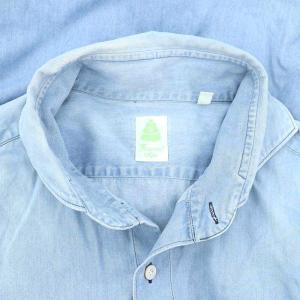 Finamore SERGIO ダンガリーシャツ 長袖 L ライトブルー 水色