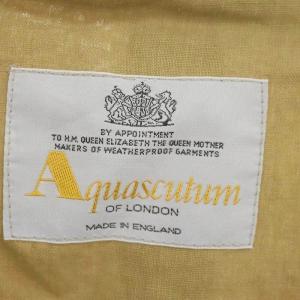 Aquascutum ヴィンテージ ステンカラーロングコート スプリングコート カーキベージュ /ES OS SH