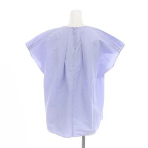 23区 24SS シャルマンエンブロイダリー Tブラウス フレンチスリーブ 38 青 ブルー