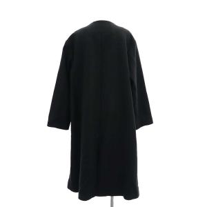 SHIPS × Bellandi ウールコート ノーカラーコート アウター ロング 38 黒 ブラック