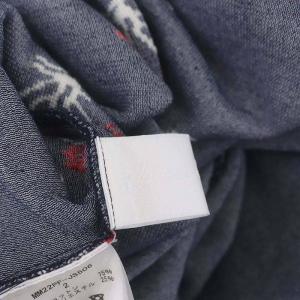 Mame Kurogouchi 22AW フローラル ベロア ジャガード ジャージードレス ワンピース ロング マキシ 2 ネイビー