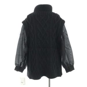 Ameri VINTAGE UNDRESSED COTTON CANDY SLEEVE KNIT ニット セーター タートルネック 長袖 シアースリーブ